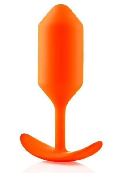 Оранжевая пробка для ношения B-vibe Snug Plug 3 - 12,7 см. от b-Vibe