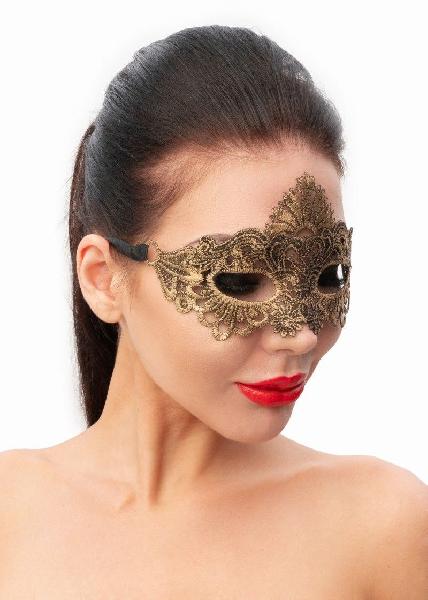 Золотистая женская карнавальная маска от Джага-Джага