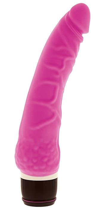 Розовый вибратор-реалистик с венками PURRFECT SILICONE CLASSIC 7.1INCH PINK  - 18 см. от Dream Toys