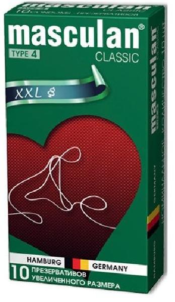 Розовые презервативы Masculan Classic XXL увеличенного размера - 10 шт. от Masculan