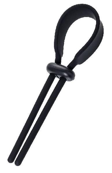 Черное эрекционное лассо на пенис Keb от A-toys