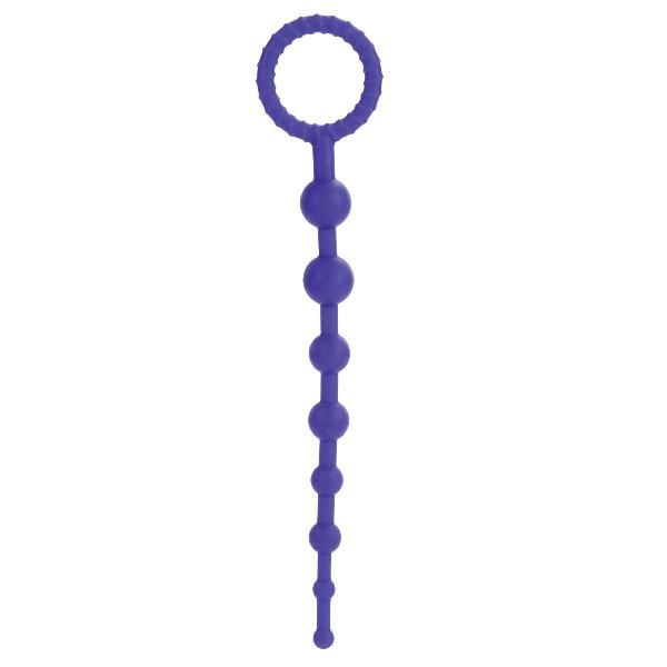 Фиолетовая силиконовая цепочка Booty Call X-10 Beads от California Exotic Novelties