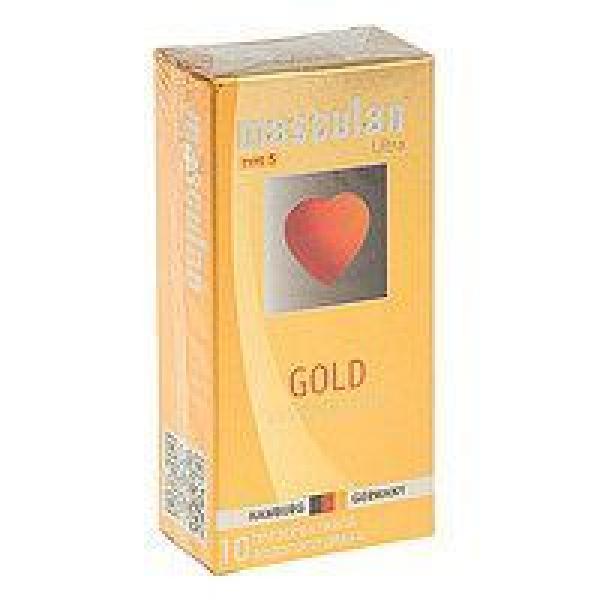 Презервативы Masculan Ultra Gold с золотым напылением и ароматом ванили - 10 шт. от Masculan