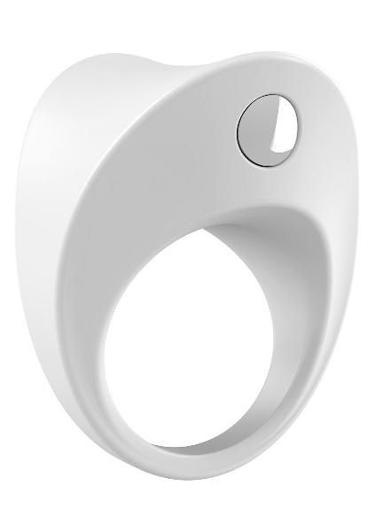 Белое эрекционное кольцо B11 с вибрацией от OVO