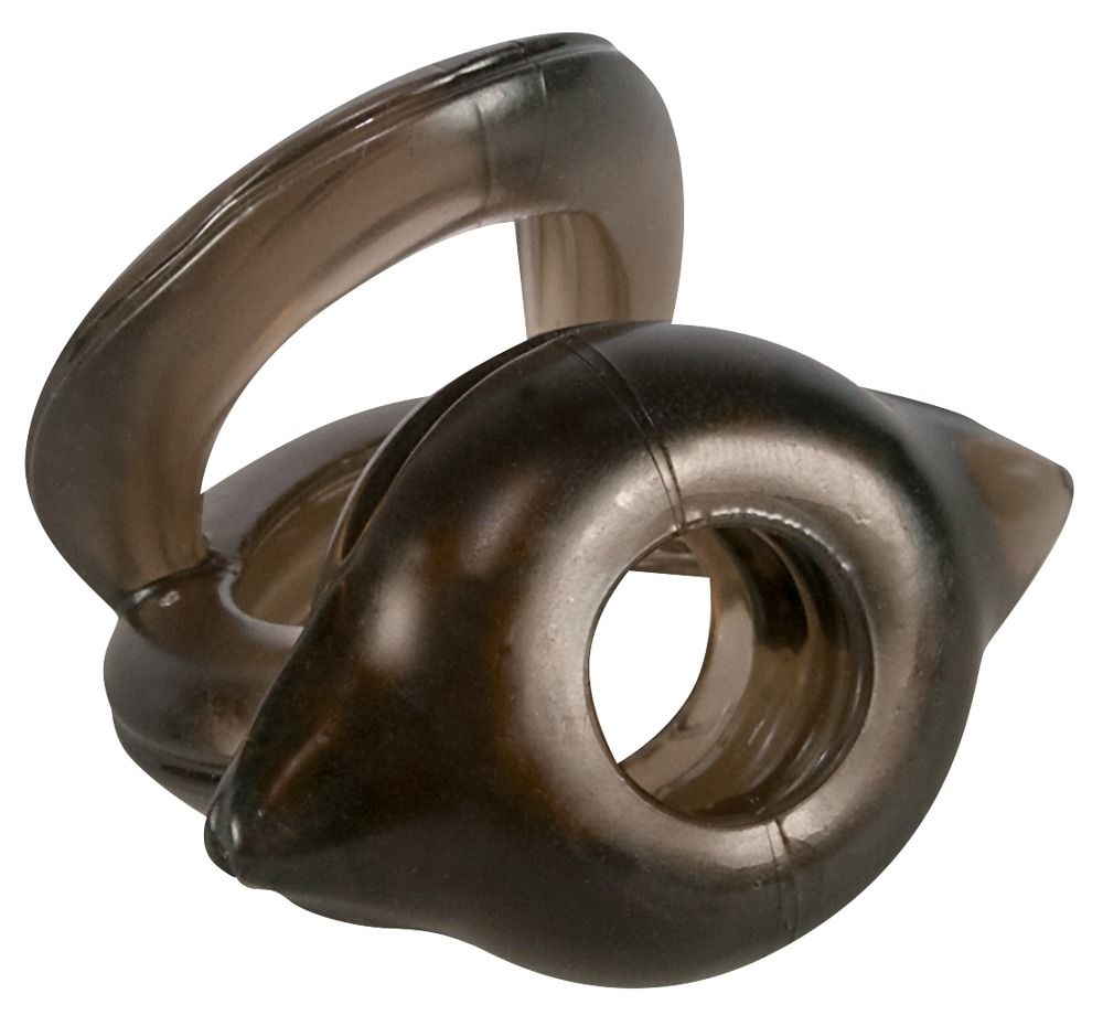 Черное эрекционное кольцо для пениса и мошонки от Orion