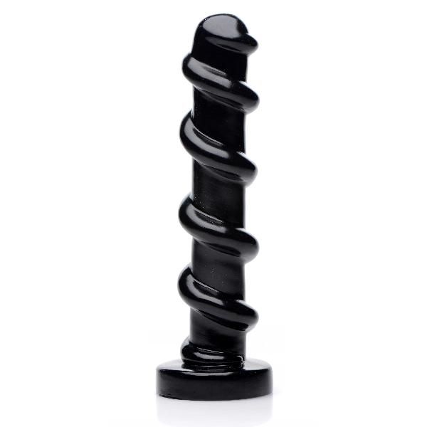 Черный стимулятор с винтовой конструкцией Mighty Screw - 24,1 см. от XR Brands