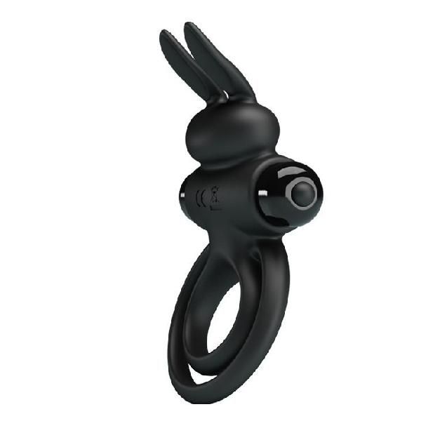 Черное эрекционное кольцо с вибростимуляцией клитора Vibrant Penis Ring III от Baile