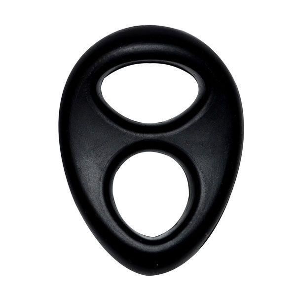 Черное эрекционное кольцо на пенис RINGS LIQUID SILICONE от Dream Toys