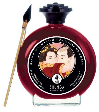 Декоративная крем-краска для тела с ароматом шампанского и клубники от Shunga