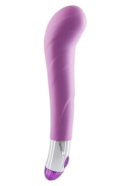 Фиолетовый вибратор Lovely Vibes G-spot - 20 см. от Mae B