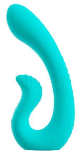 Бирюзовый вибратор NAIRA Dual Heads Vibrator - 17,5 см. от Orion