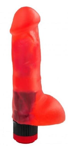 Красный гелевый вибратор №5 - 16 см. от Сумерки богов