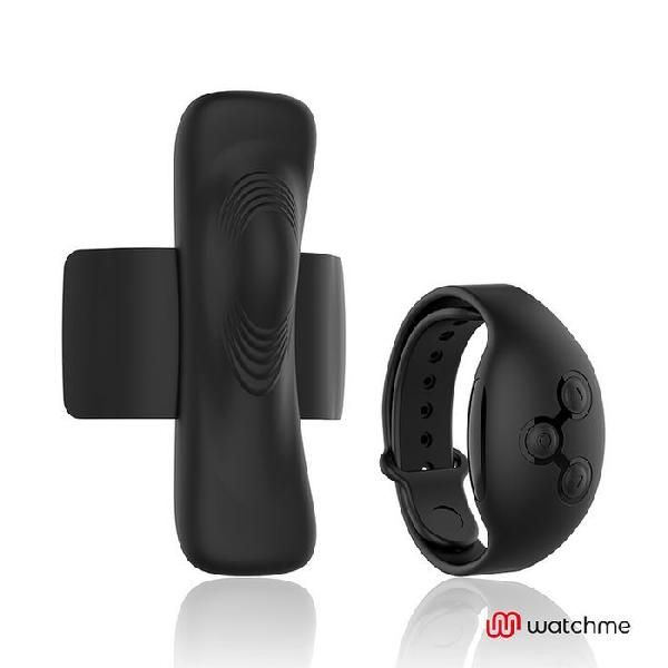 Черная вибровкладка в трусики с пультом-часами Anne s Desire Vibro Panty Wireless Watchme от DreamLove