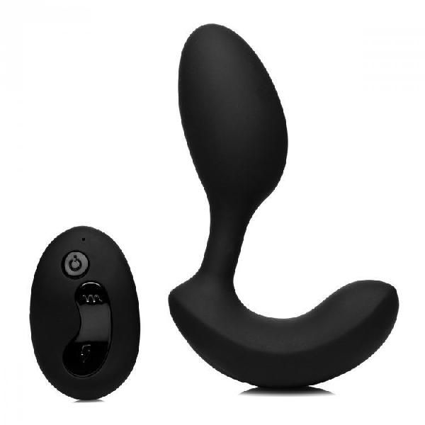 Черный стимулятор простаты 10X P-Flexer Prostate Stimulating Anal Butt Plug - 13,7 см. от XR Brands
