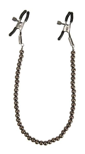 Зажимы на соски с черными бусами от Kanikule