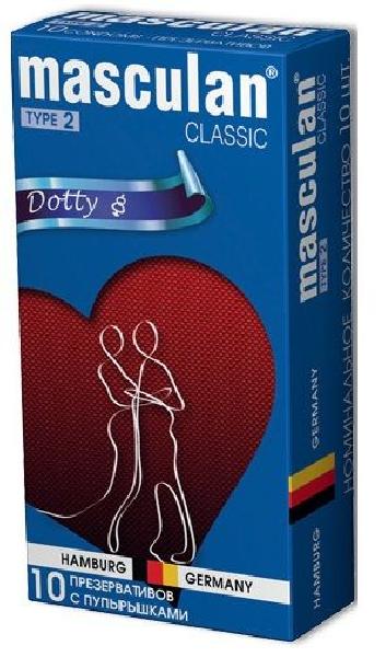 Розовые презервативы Masculan Classic Dotty с пупырышками - 10 шт. от Masculan