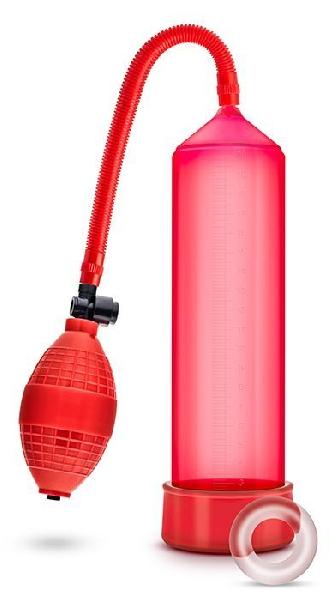 Красная вакуумная помпа VX101 Male Enhancement Pump от Blush Novelties