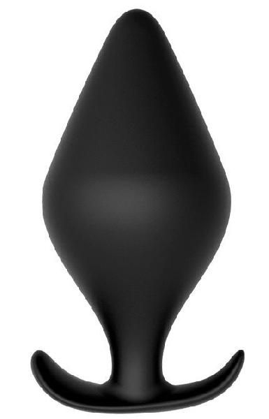 Черная анальная пробка PLUG WITH T-HANDLE - 12,5 см. от Dream Toys