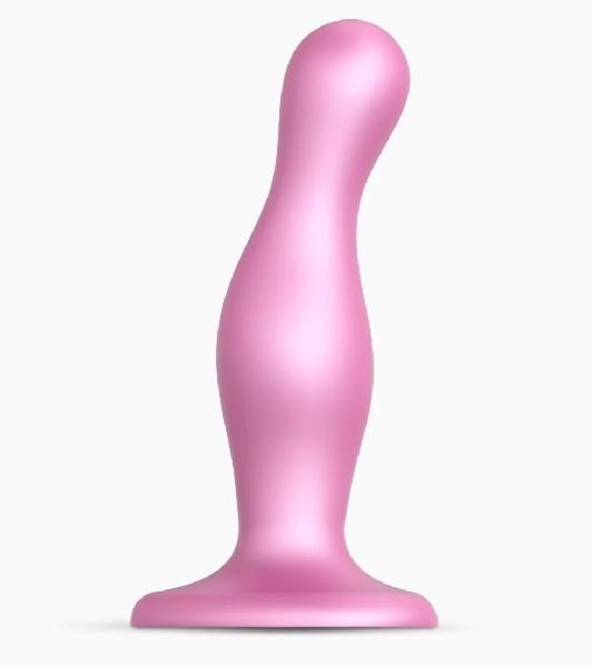Розовая насадка Strap-On-Me Dildo Plug Curvy size M от Strap-on-me