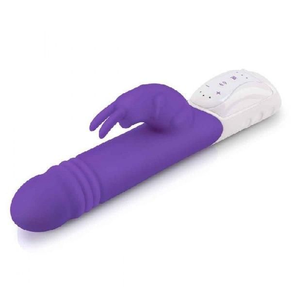Фиолетовый пульсирующий вибромассажер G-Spot Thrusting Rabbit - 24 см. от Rabbit Essentials