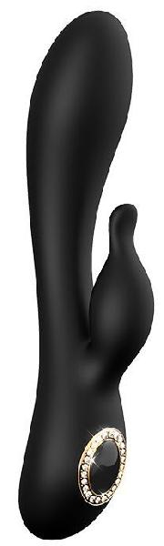 Черный вибратор-кролик ALEXIA - 20 см. от Dream Toys