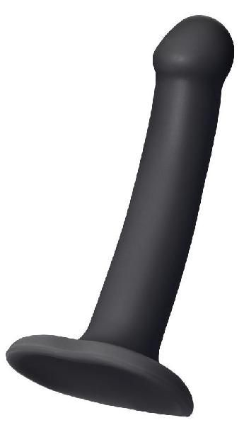 Черный фаллос на присоске Silicone Bendable Dildo S - 17 см. от Strap-on-me