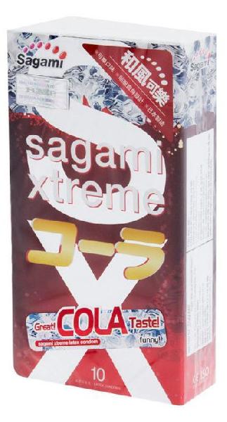 Ароматизированные презервативы Sagami Xtreme Cola - 10 шт. от Sagami