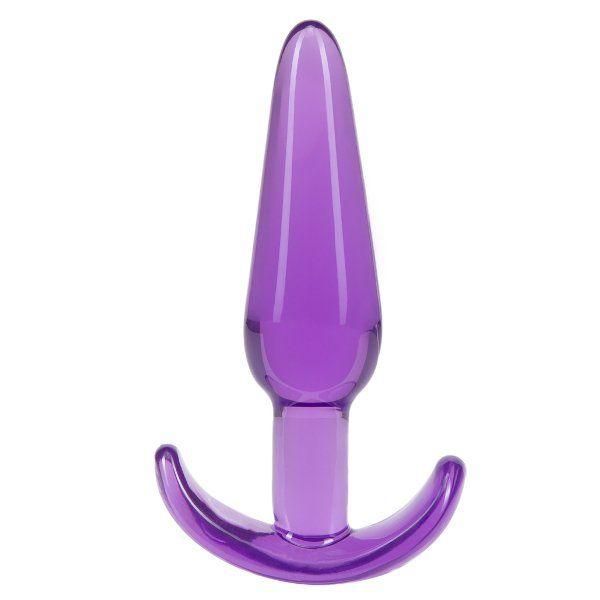 Фиолетовая анальная пробка в форме якоря Slim Anal Plug - 10,8 см. от Blush Novelties