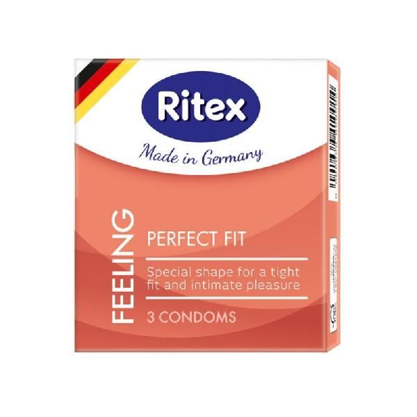 Презервативы анатомической формы с накопителем RITEX PERFECT FIT - 3 шт. от RITEX