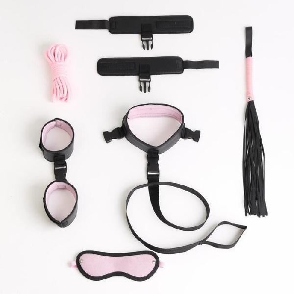 Черно-розовый эротический набор из 7 предметов от Сима-Ленд