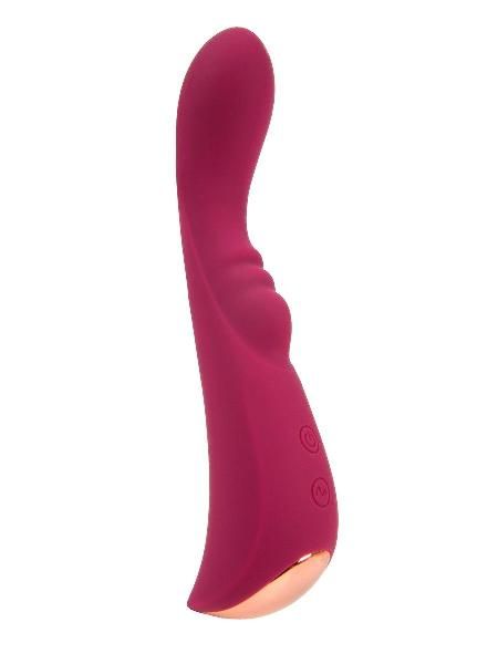 Малиновый вибратор для G-стимуляции - 19,1 см. от Erokay