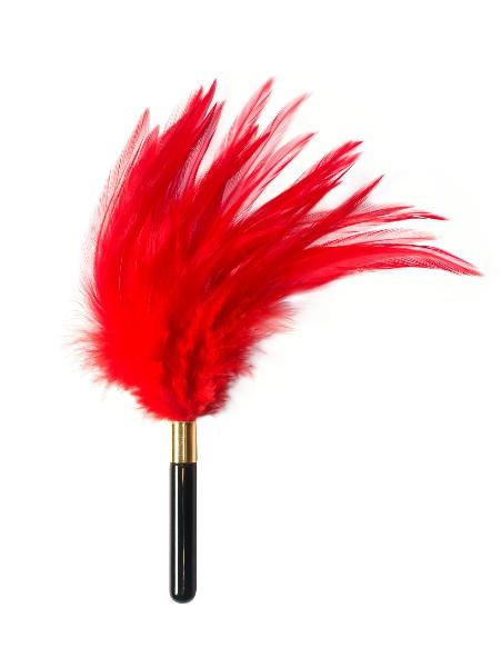 Красный перьевой тиклер Plume - 23 см. от Lola Lingerie