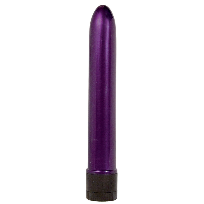 Фиолетовый классический вибратор RETRO ULTRA SLIMLINE - 17 см. от Toy Joy