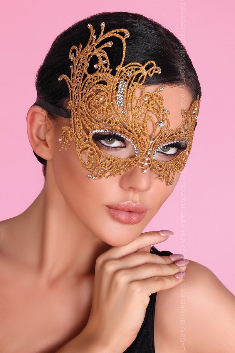Золотистая ажурная маска Mask Golden от Livia Corsetti