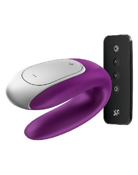 Фиолетовый вибромассажёр для пар Satisfyer Double Fun от Satisfyer