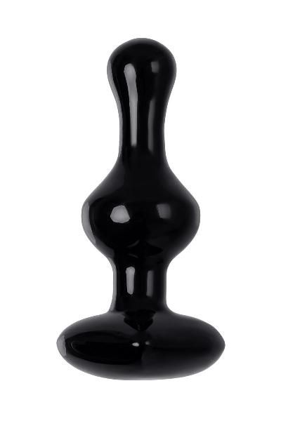 Черная фигурная анальная втулка - 9,8 см. от Sexus
