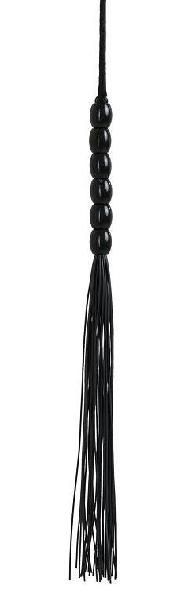 Черная силиконовая мини-плеть - 22 см. от Сумерки богов