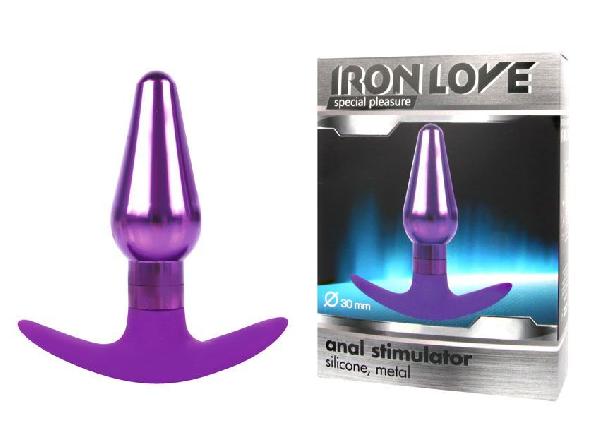 Анальная пробка-конус фиолетового цвета - 9,6 см. от Bior toys