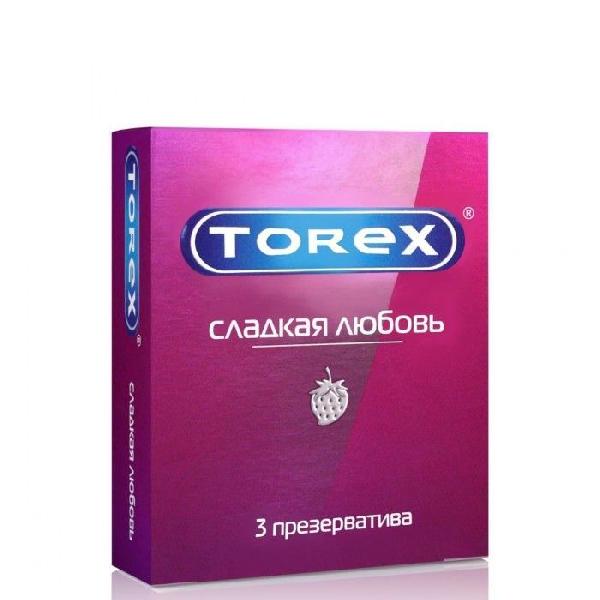 Презервативы Torex  Сладкая любовь  с ароматом клубники - 3 шт. от Torex