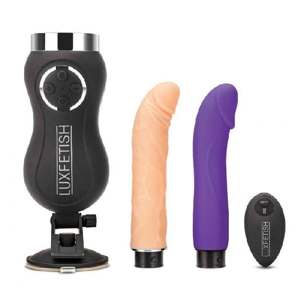 Портативная секс-машина Thrusting Compact Sex Machine c 2 насадками от Lux Fetish