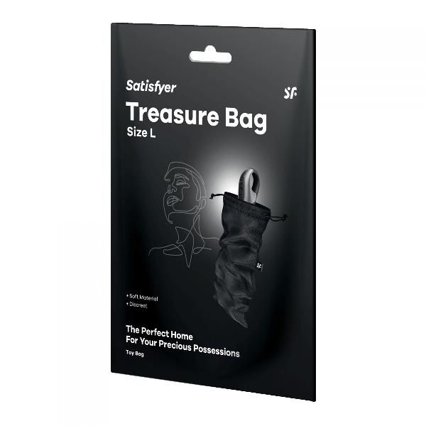 Черный мешочек для хранения игрушек Treasure Bag L от Satisfyer