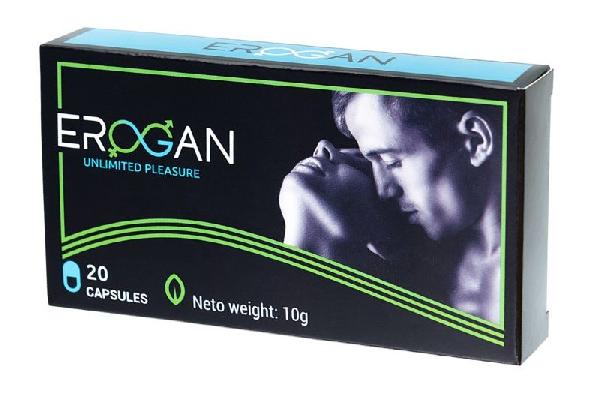 Возбуждающие капсулы для мужчин Erogan - 20 капсул (300 мг.) от Мистер ИКС Трейд