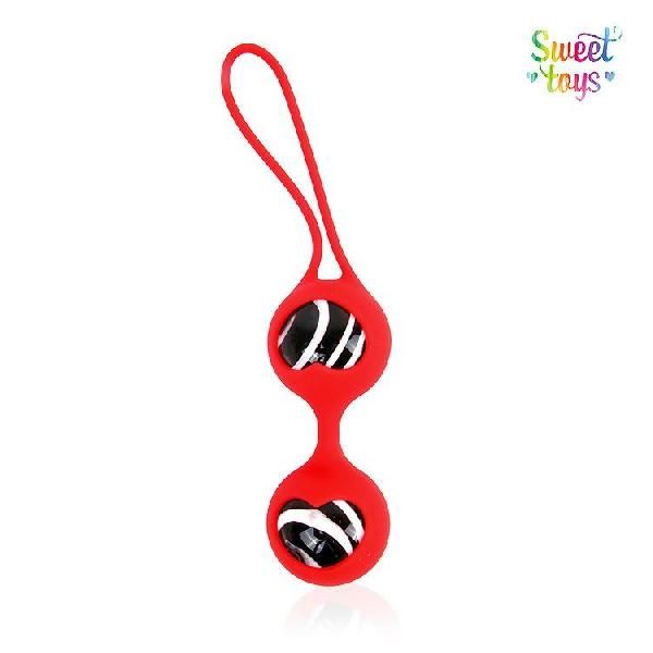 Вагинальные стеклянные шарики в красной силиконовой оболочке со шнурком от Bior toys
