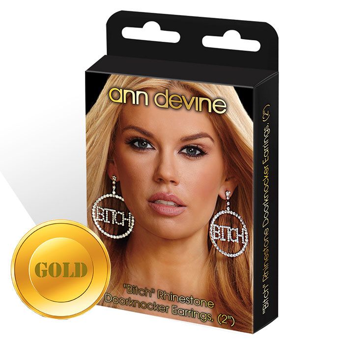 Круглые серьги Bitch от Ann Devine