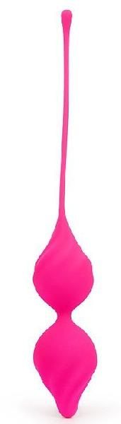 Ярко-розовые вагинальные шарики со смещенным центром тяжести от Bior toys