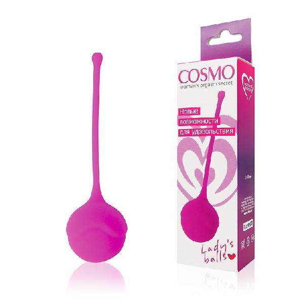 Розовый вагинальный шарик Cosmo от Bior toys