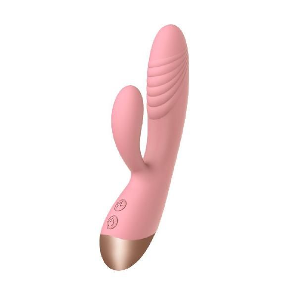 Нежно-розовый вибратор-кролик Elali - 18 см. от Adrien Lastic