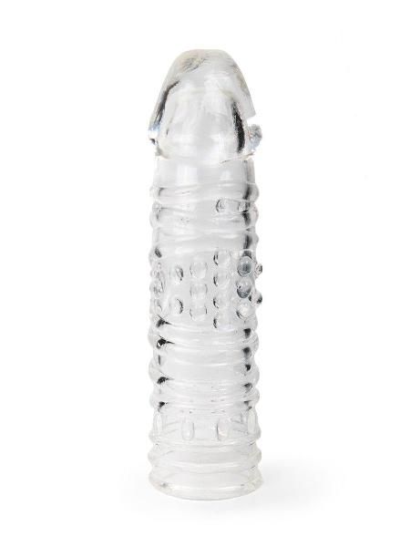 Прозрачная закрытая насадка на пенис - 17 см. от Sex Expert