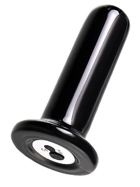 Черный стеклянный мини-вибратор - 10 см. от Sexus
