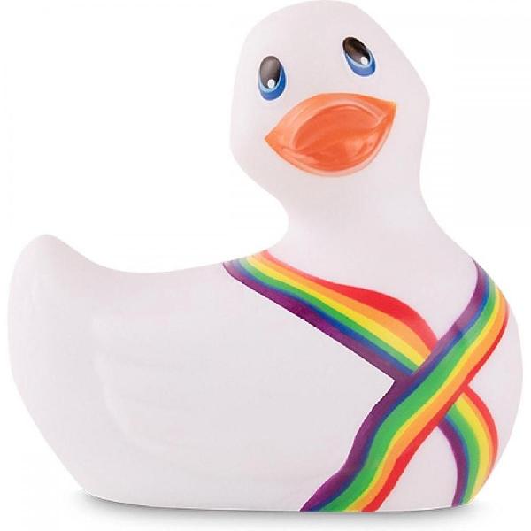 Белый вибратор-уточка I Rub My Duckie 2.0 Pride от Big Teaze Toys